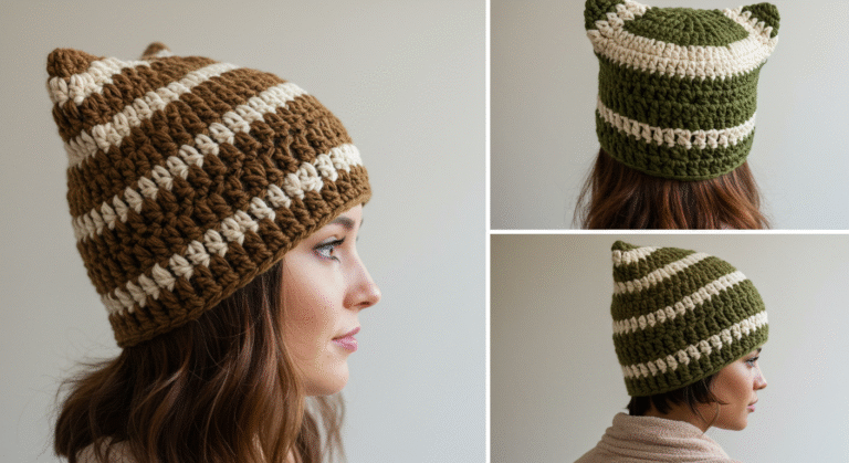 cat ear beanie crochet pattern
