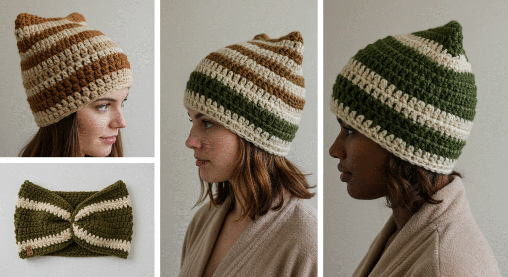 cat ear beanie crochet pattern