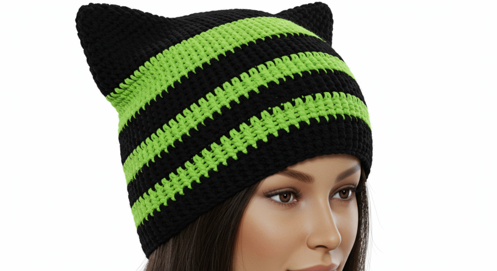 cat ear beanie crochet pattern